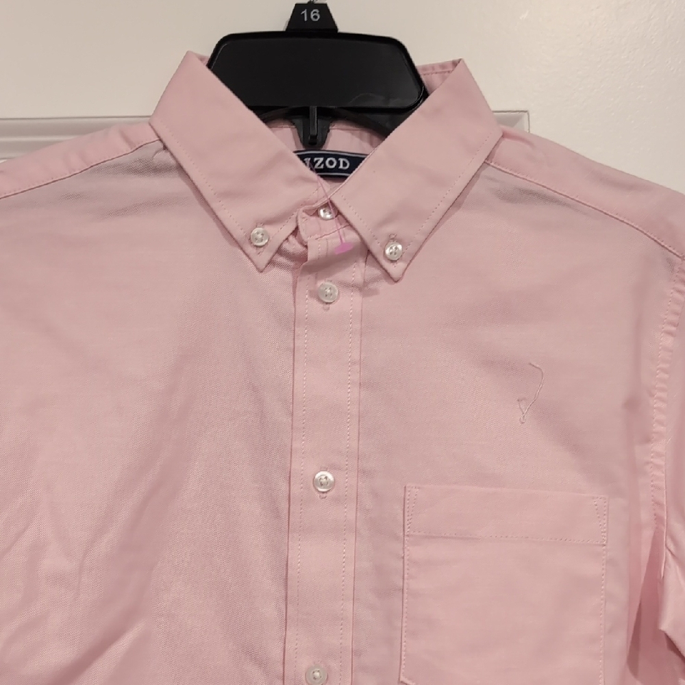Izod Pink Button Down Shirt Cotton Blend